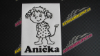 Samolepka Dítě v autě 014 levá holčička ďáblice