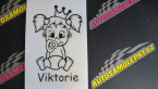 Samolepka Dítě v autě 033 levá holčička princezna s dudlíkem
