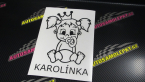 Samolepka Dítě v autě 033 pravá holčička princezna s dudlíkem