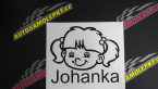 Samolepka Dítě v autě 035 levá holka hlavička