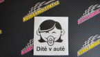 Samolepka Dítě v autě 047 levá holčička s dudlíkem