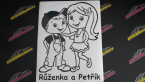 Samolepka Dítě v autě 091 pravá sourozenci, bratr a sestra