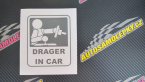 Samolepka Drager in car 001