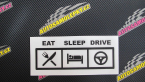 Samolepka Eat, sleep, drive 001 s nápisem