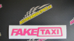 Samolepka Fake taxi nápis
