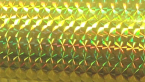 Samolepka Fantasy 1/4 mosaic brass PRIME, žlutá folie s holografickým efektem