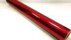 Samolepka Fantasy 1/4 mosaic cherry red PRIME, červená folie s holografickým efektem