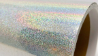 Samolepka Fantasy holo gliter silver PRIME, stříbrná folie s holografickým efektem