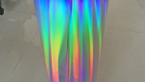 Samolepka Fantasy rainbow silver PRIME, stříbrná zrcadlová duhová folie s holografickým efektem