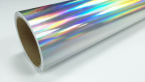 Samolepka Fantasy rainbow silver PRIME, stříbrná zrcadlová duhová folie s holografickým efektem