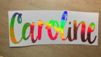 Samolepka Fantasy rainbow silver PRIME, stříbrná zrcadlová duhová folie s holografickým efektem