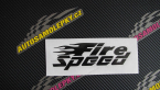Samolepka Fire speed nápis s plameny