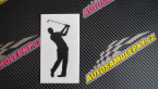 Samolepka Golfista 002 pravá