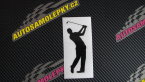 Samolepka Golfista 002 pravá