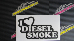 Samolepka I love diesel smoke nápis