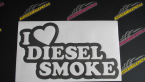 Samolepka I love diesel smoke nápis