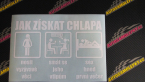 Samolepka Jak získat chlapa