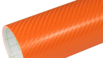 Samolepka Karbon 4D folie ORANŽOVÁ carbon