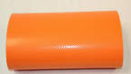 Samolepka Karbon 4D folie ORANŽOVÁ carbon
