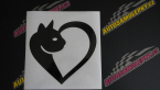 Samolepka Kočka love 001 levá