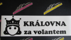 Samolepka Královna za volantem nápis