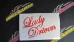 Samolepka Lady driven 001 nápis