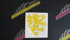 Samolepka Lev heraldika 001 pravá Český lev