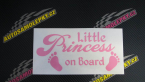 Samolepka Little princess on board 002 nápis s nožičkami