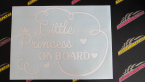 Samolepka Little princess on board nápis