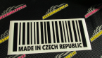Samolepka Made in Czech republic čárový kód