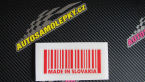 Samolepka Made in Slovakia čárový kód