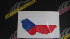 Samolepka Mapa Česká Republika barevná