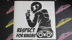Samolepka Motorkář 003 levá respect for bikers nápis
