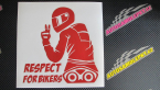 Samolepka Motorkář 003 levá respect for bikers nápis