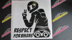 Samolepka Motorkář 003 levá respect for bikers nápis