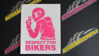 Samolepka Motorkář 004 respect for bikers nápis