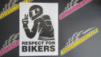 Samolepka Motorkář 004 respect for bikers nápis