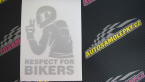 Samolepka Motorkář 004 respect for bikers nápis