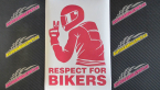 Samolepka Motorkář 004 respect for bikers nápis