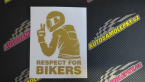 Samolepka Motorkář 004 respect for bikers nápis