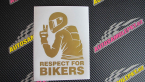Samolepka Motorkář 004 respect for bikers nápis