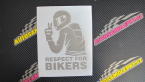 Samolepka Motorkář 004 respect for bikers nápis