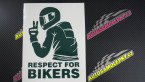 Samolepka Motorkář 004 respect for bikers nápis