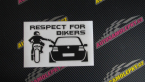 Samolepka Motorkář 008 respect for bikers nápis