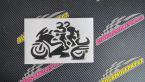 Samolepka Motorkář 009 levá se spolujezdcem