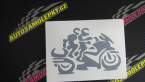 Samolepka Motorkář 009 pravá se spolujezdcem