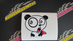 Samolepka Panda překvapená JDM barevná 001 levá