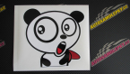Samolepka Panda překvapená JDM barevná 001 levá
