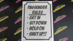 Samolepka Passenger rules nápis pravidla pro cestující
