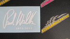 Samolepka Paul Walker 003 podpis a datum